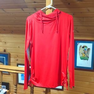 Red Exofficio BugsAway Lumen Hoody Medium